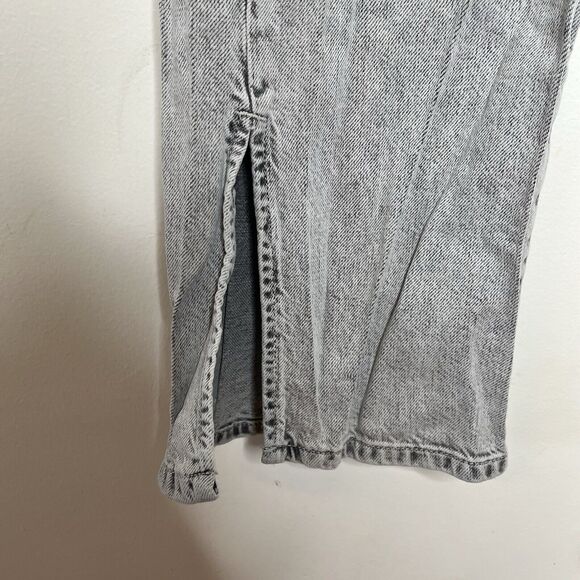 Pilcro Drawstring Acid Wash Denim Jeans Black Gray Womens Size XS High Rise - Picture 4 of 8